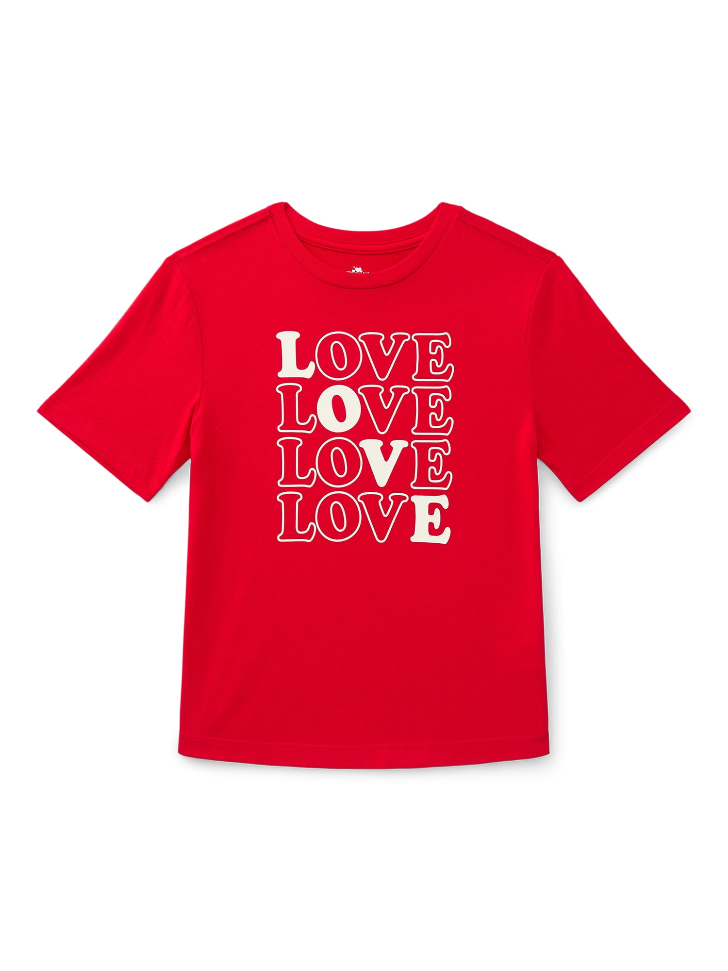 Way to Celebrate Boys Valentine s Day Short Sleeve Graphic Tee Sizes 4 18