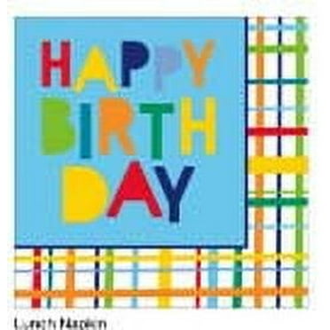 Way to Celebrate! Bright Birthday Paper Luncheon Napkins, 6.5in, 20ct