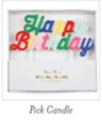 Way to Celebrate! Bright Stars "Happy Birthday" Pick Birthday Candle