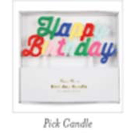 Way to Celebrate! Bright Stars "Happy Birthday" Pick Birthday Candle