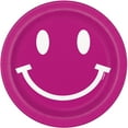 Way to Celebrate! Cheerful Pink Paper Dessert Plates, 7in, 10ct