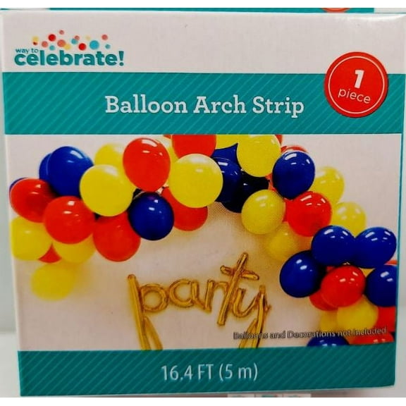 Way to Celebrate!  Clear Balloons Arch Strip Party Favor 16.4 ft