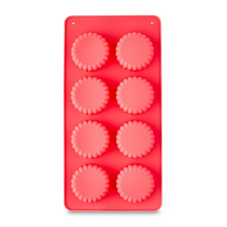 1 Count, 4 x 8 IN, 8-Cavity, Daisy Shape, Silicone Chocolate, Candy and Baking Mold, by Way To Celebrate