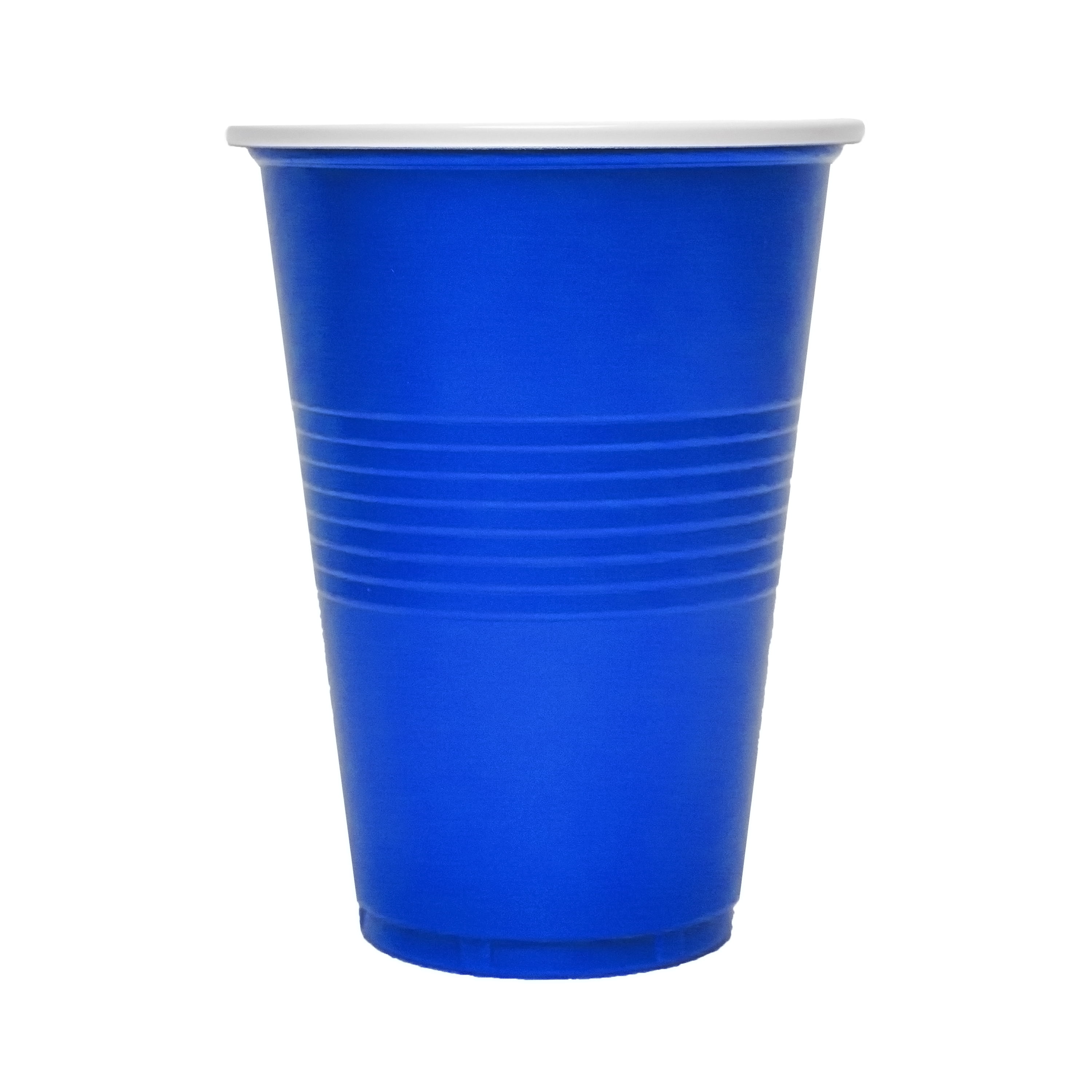 Way to Celebrate! Disposable Electric Blue Party Plastic 16 fl oz Cups, 18ct
