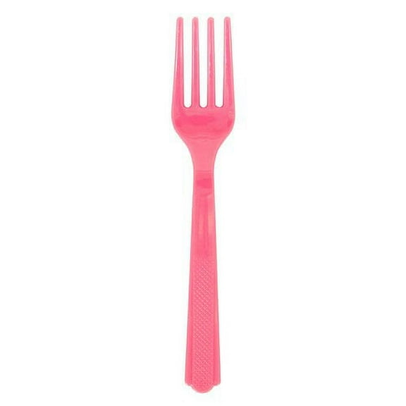 Way to Celebrate! Diva Pink Plastic Forks, 24ct