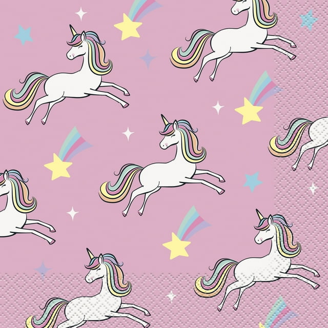 Way to Celebrate! Dreamy Unicorn Paper Luncheon Napkins, 6.5in, 20ct