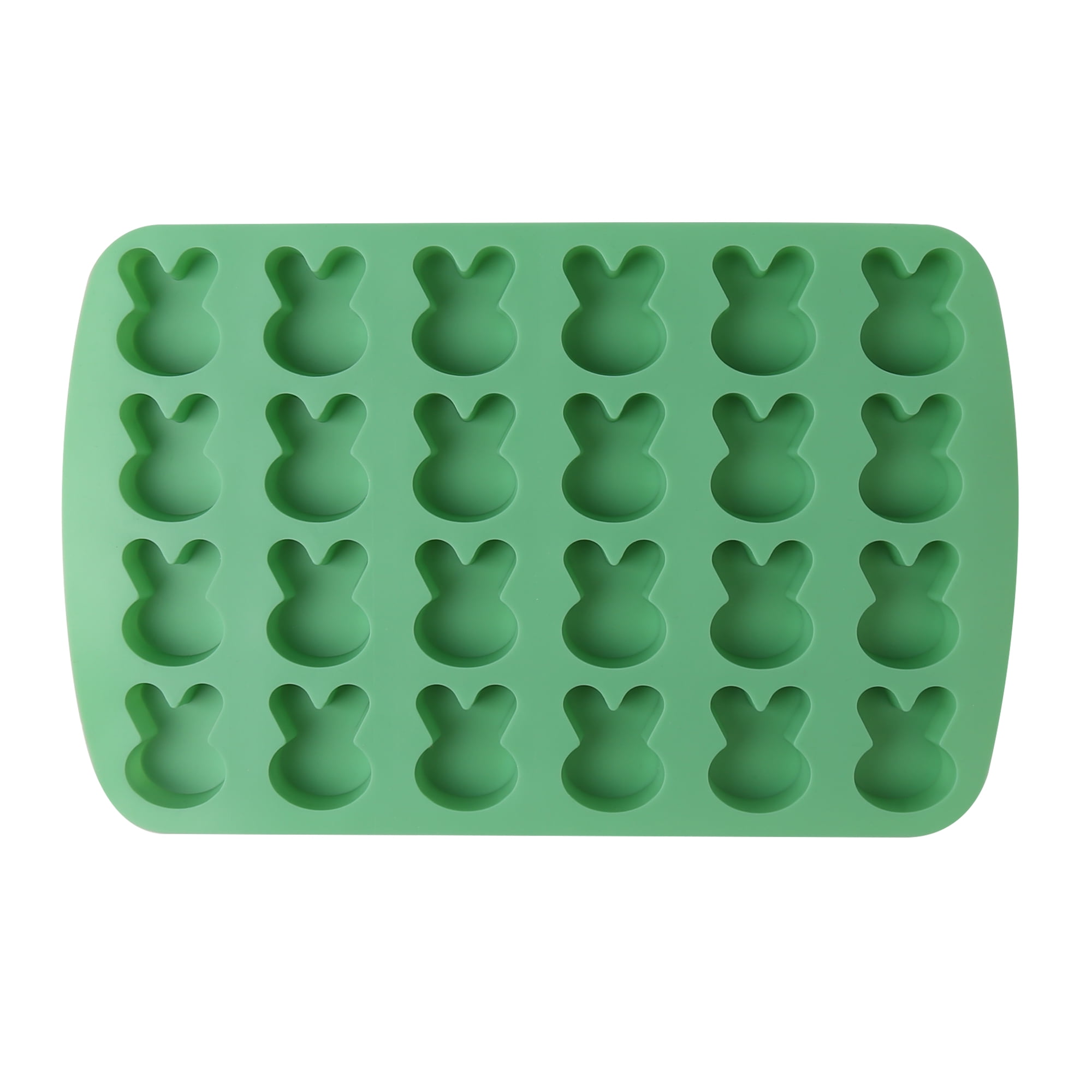 Way to Celebrate Easter Baking 24ct Green Bunny Silicone Pan