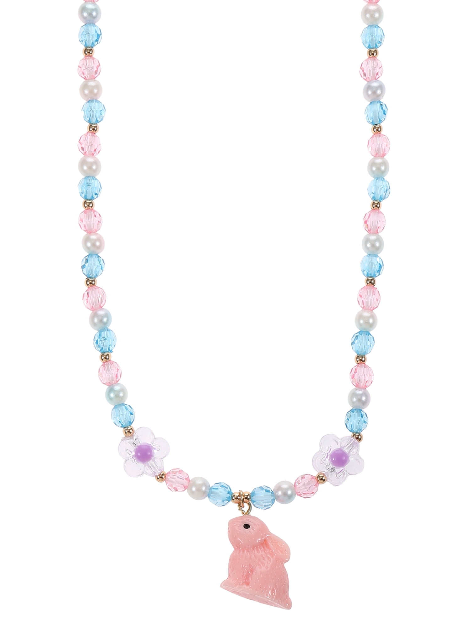 Way to Celebrate Easter Beaded Bunny Necklace