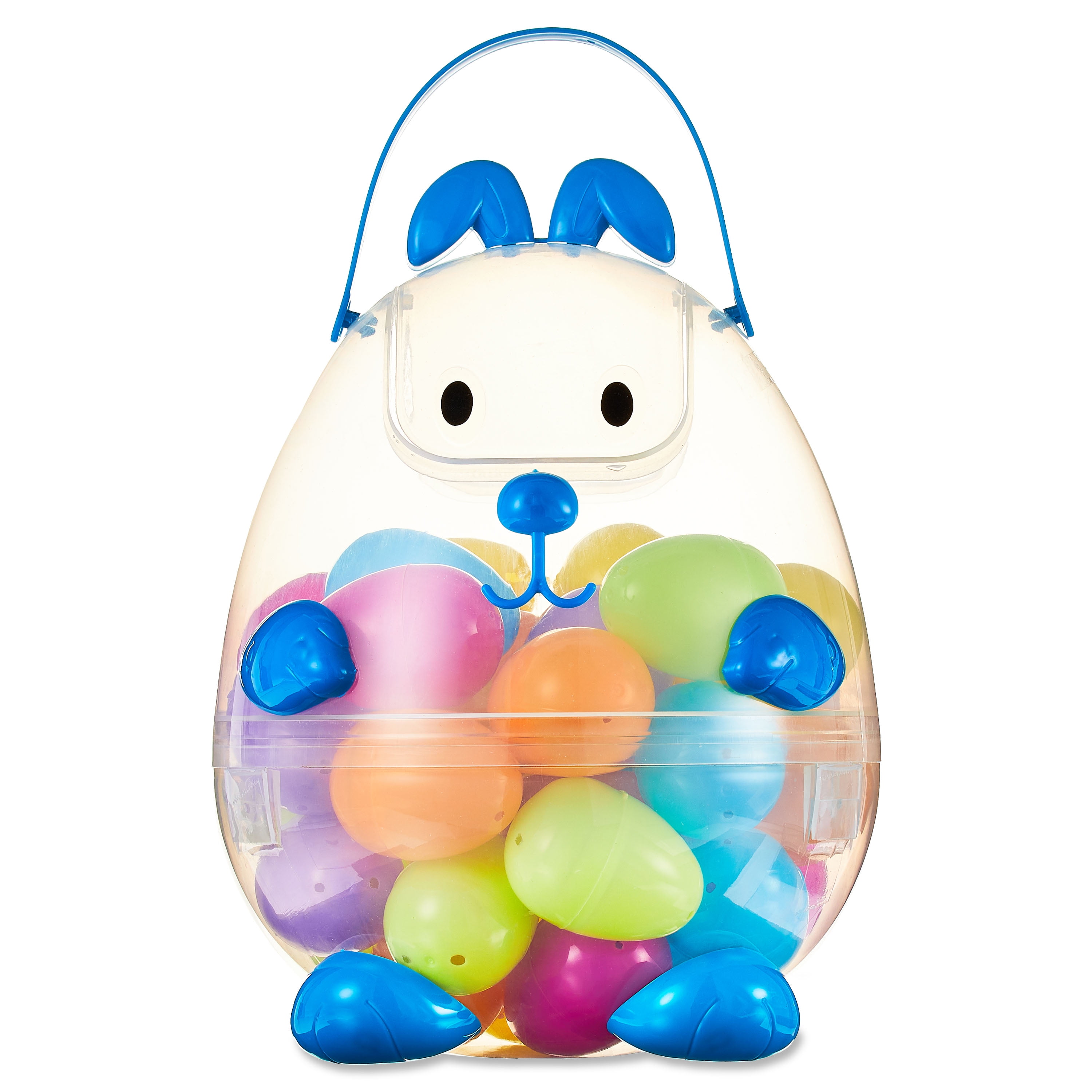 Way to Celebrate Easter Blue Bunny Jumbo Egg Carrier with 36 Easter Eggs