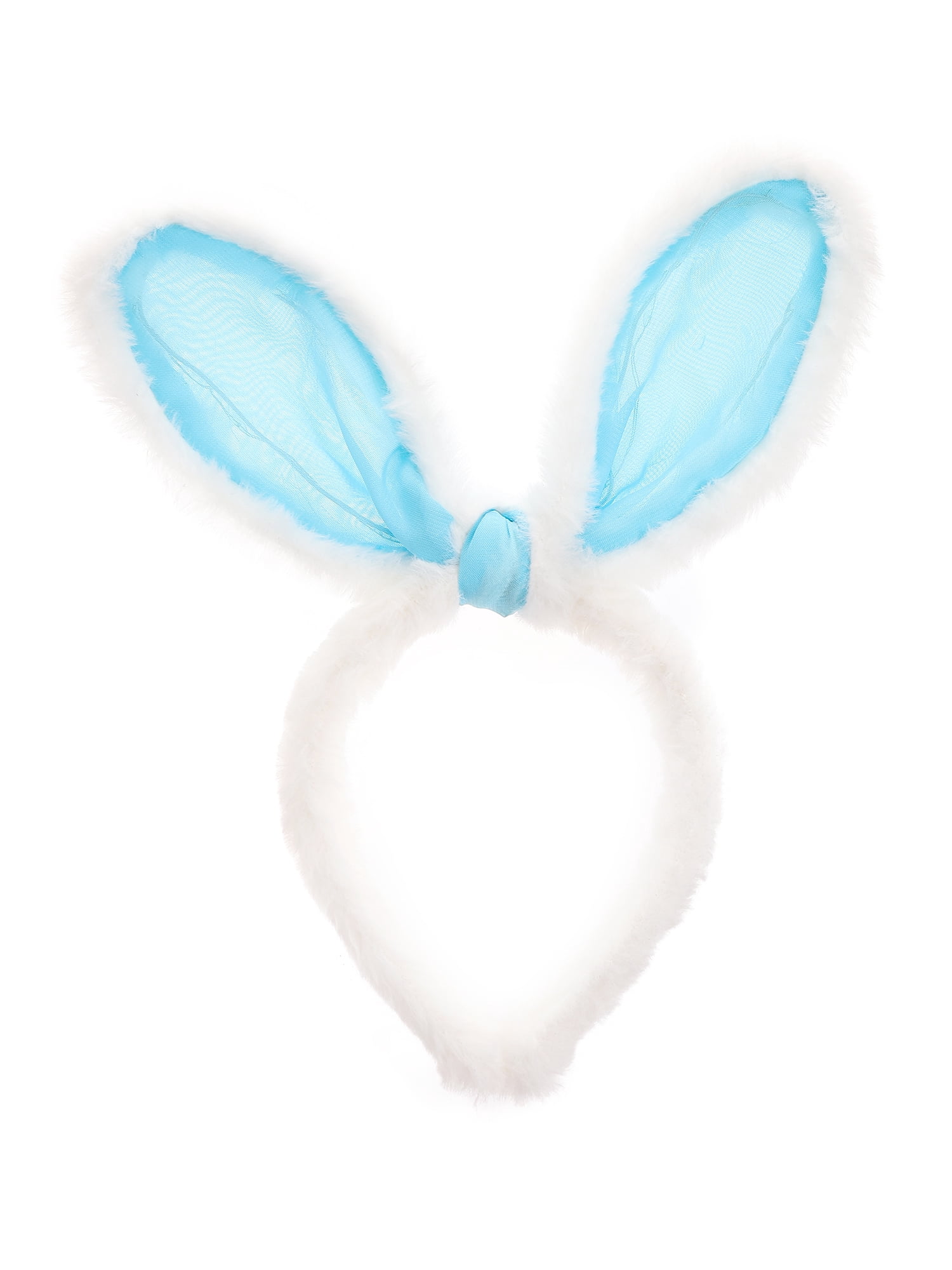 Way to Celebrate Easter Blue and White Light Up Bunny Ears Headband, 1 Piece