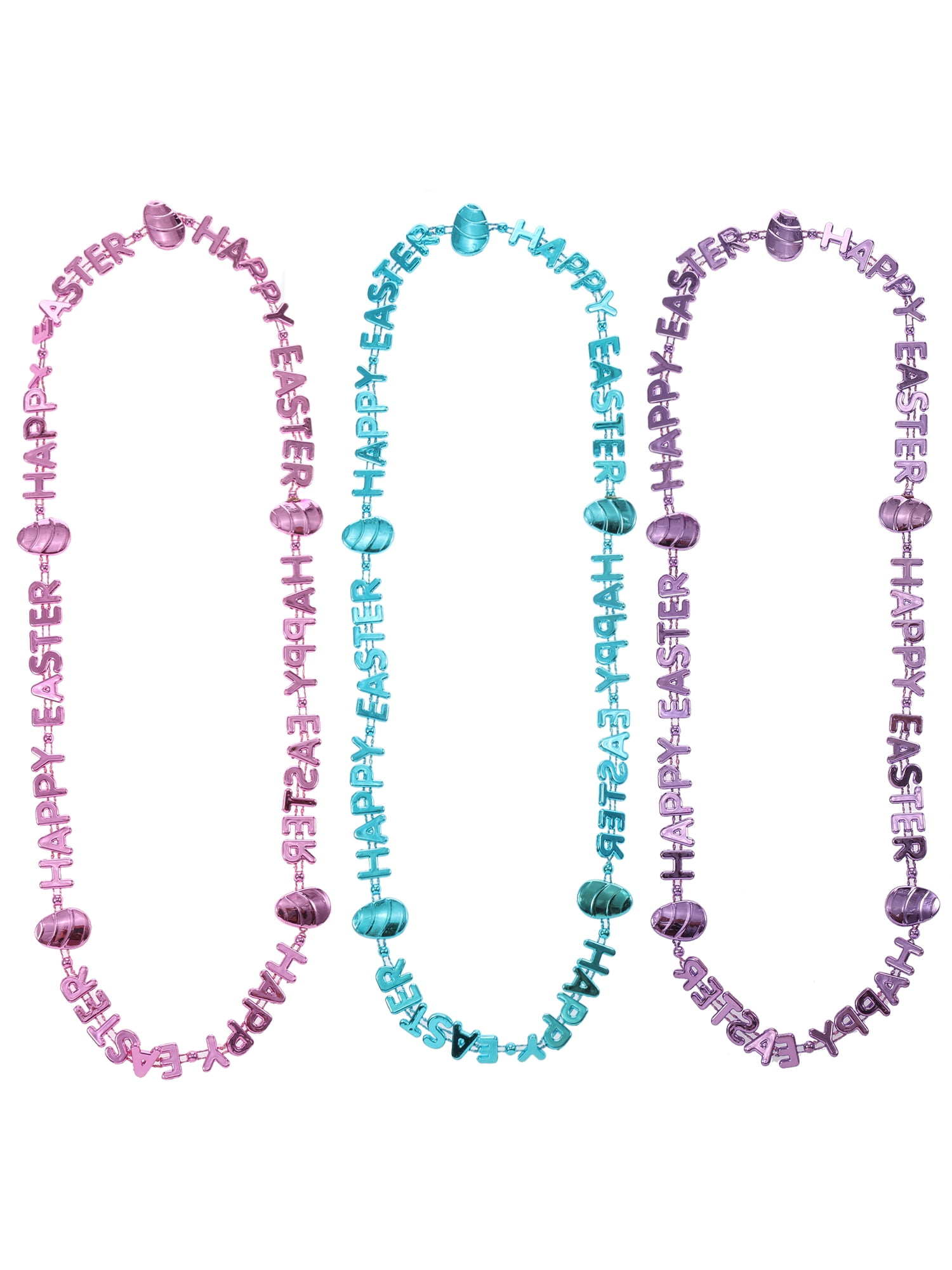 Way to Celebrate Easter Festive Metallic Necklace Set