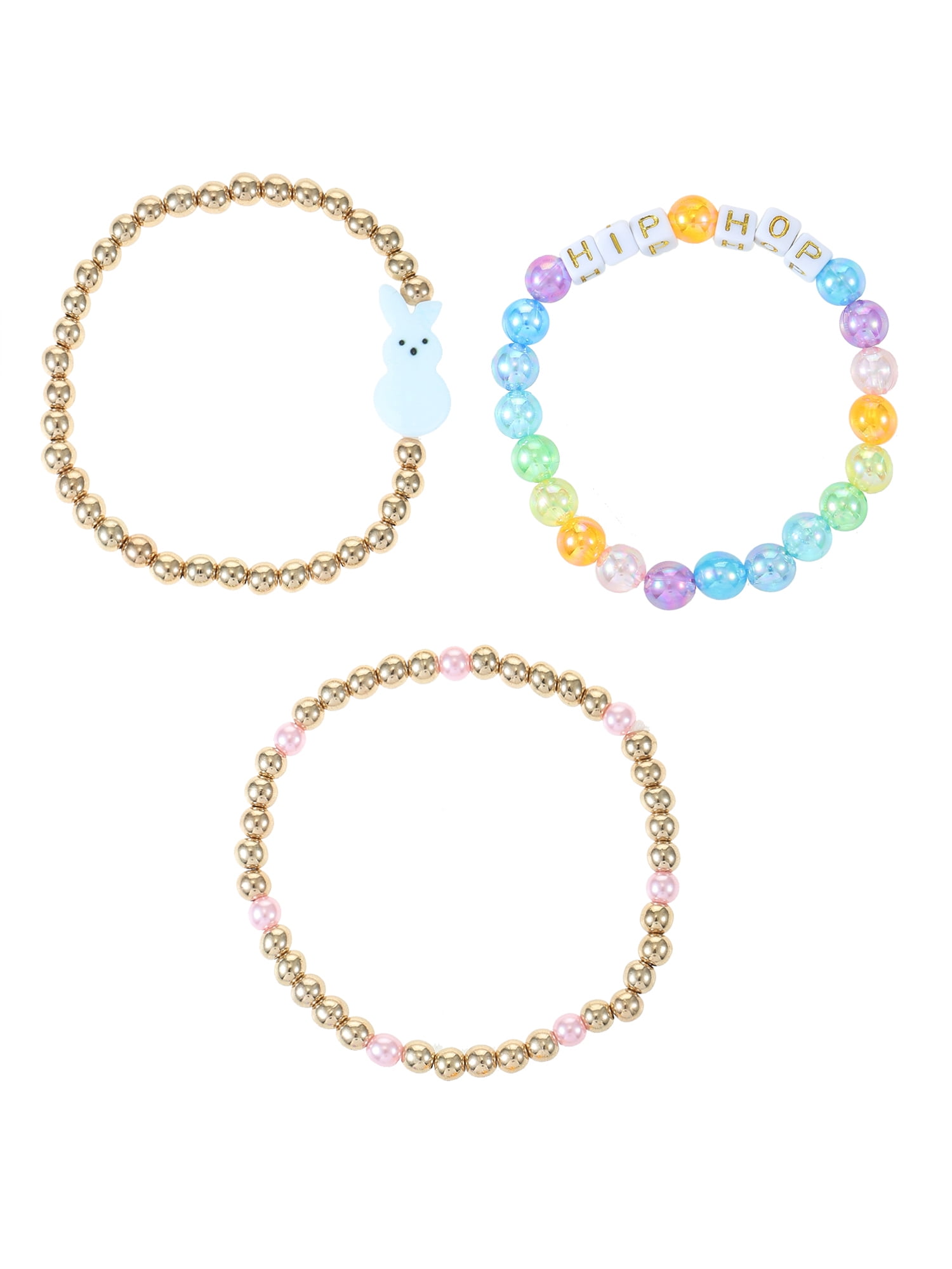 Way to Celebrate Easter Hip Hop Bracelets, 3 Piece