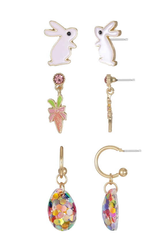 Easter Mixed Hoop and Stud Earring Set
