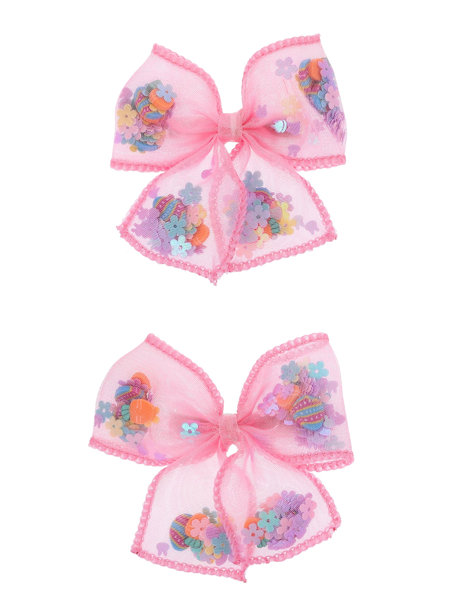 Way to Celebrate Easter Pink Bow Hair Clips, 2 Pieces