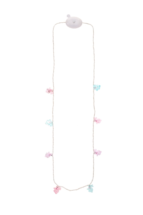 Easter Pink Bunny Light-up Necklace, 1 Piece