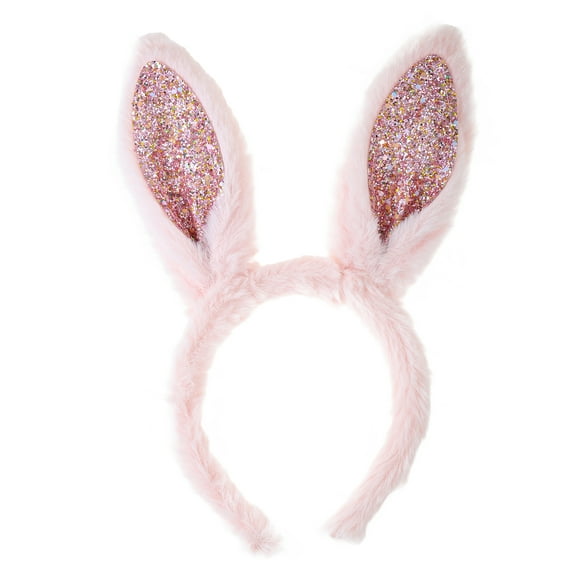 Way to Celebrate Easter Pink Glitter Bunny Ear Headband, 1 Piece