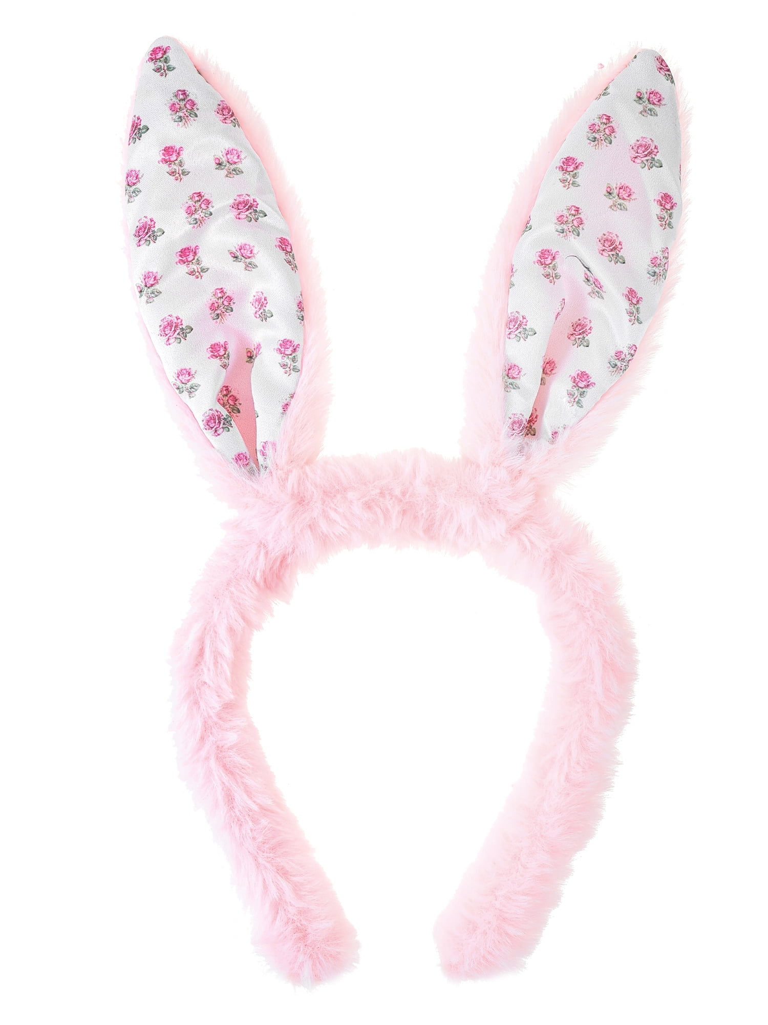 Way to Celebrate Easter Pink Plush Bunny Ears Headband, 1 Piece