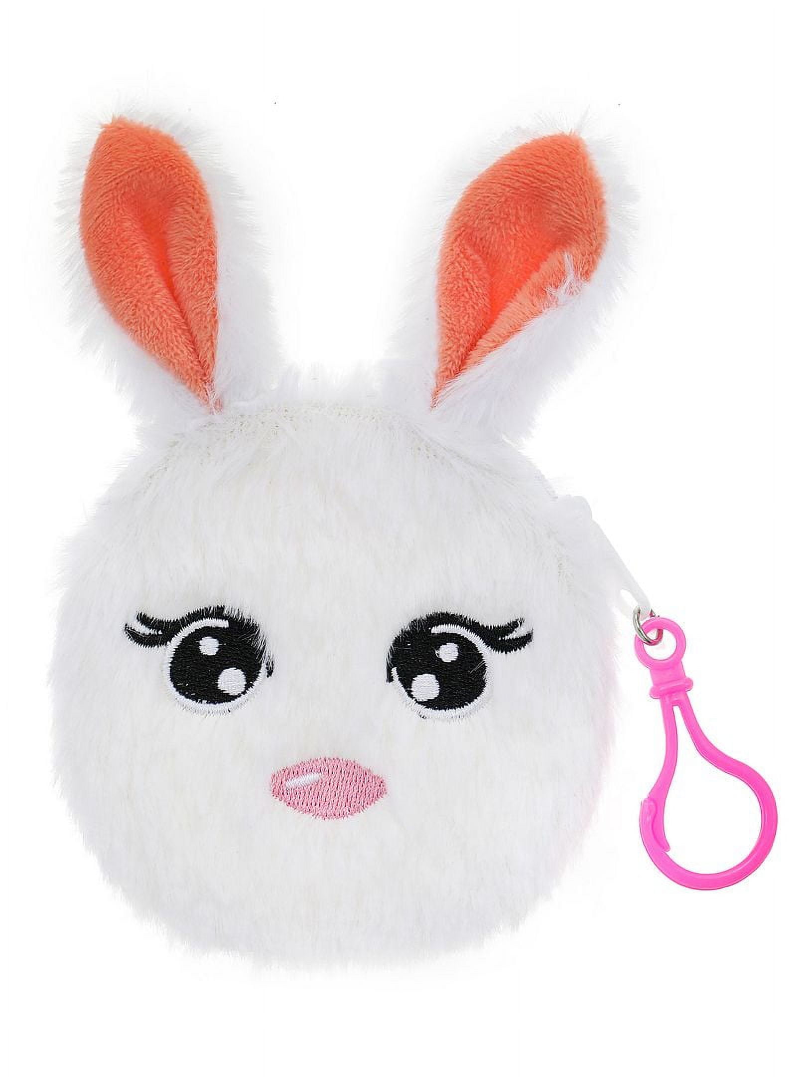 Way to Celebrate Easter Plush Zippered Pouch/Bag Clip, Bunny Motif, Female