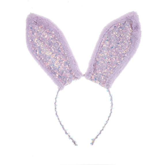 Way to Celebrate Easter Sequin Bunny Ear Headband, Purple, 1 Piece
