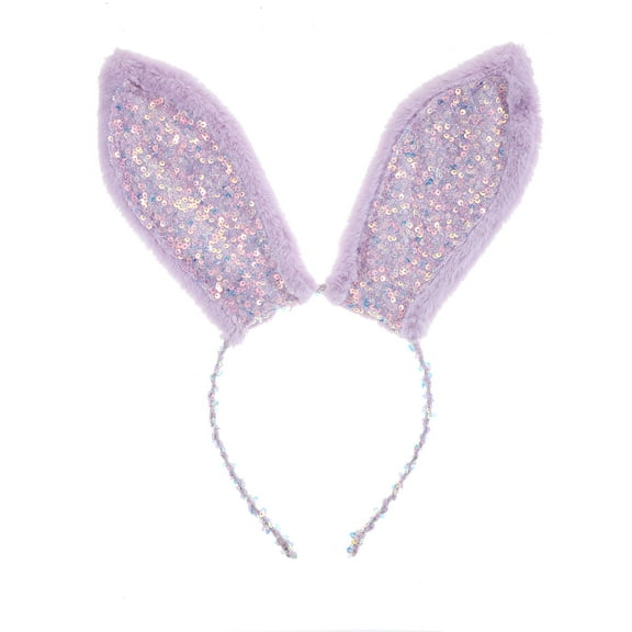 Way to Celebrate Easter Sequin Bunny Ear Headband, Purple, 1 Piece