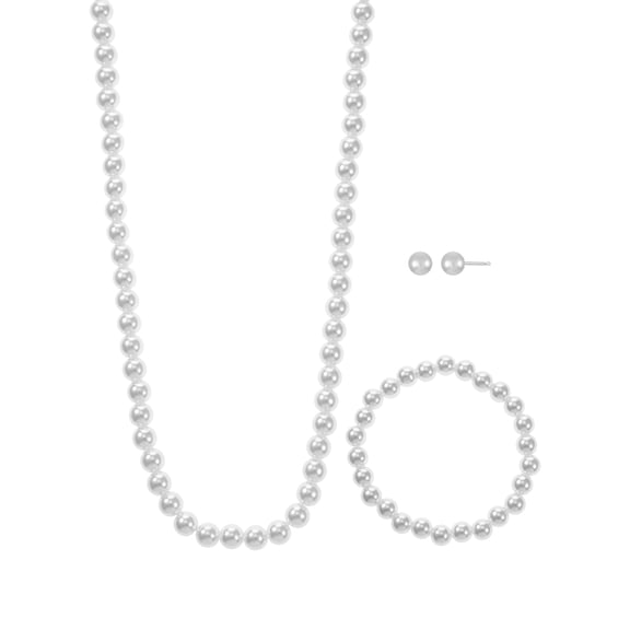 Way to Celebrate Easter White Pearl Jewelry Set, 3 Piece