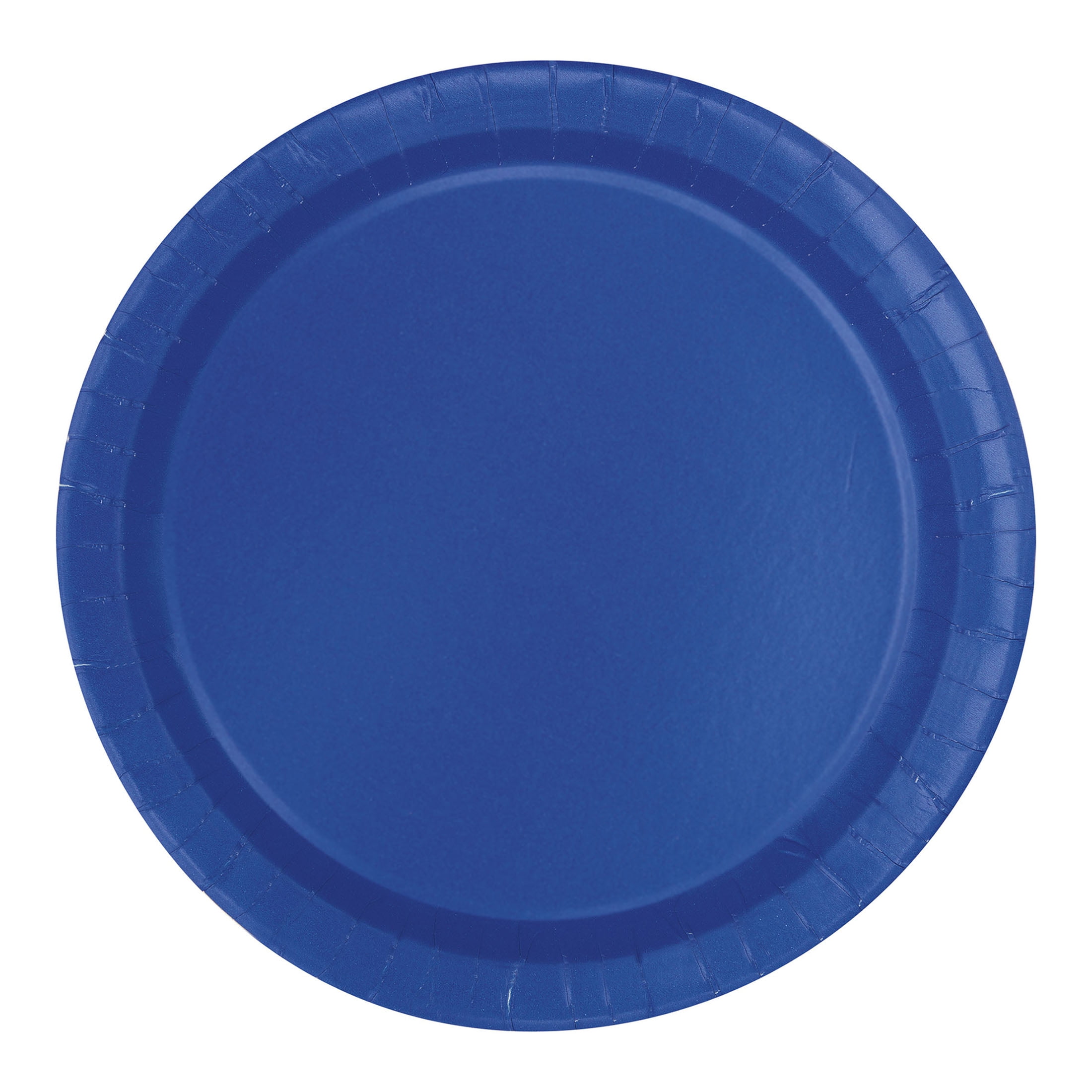 Way to Celebrate! Electric Blue Paper Dessert Plates, 7in, 24ct