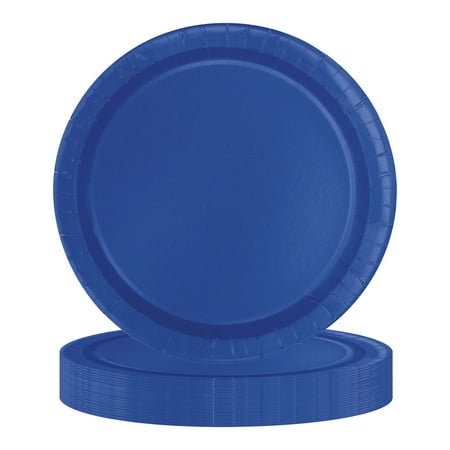 Disposable Paper Plates, 9", Electric Blue, 20 Count, by Way To Celebrate