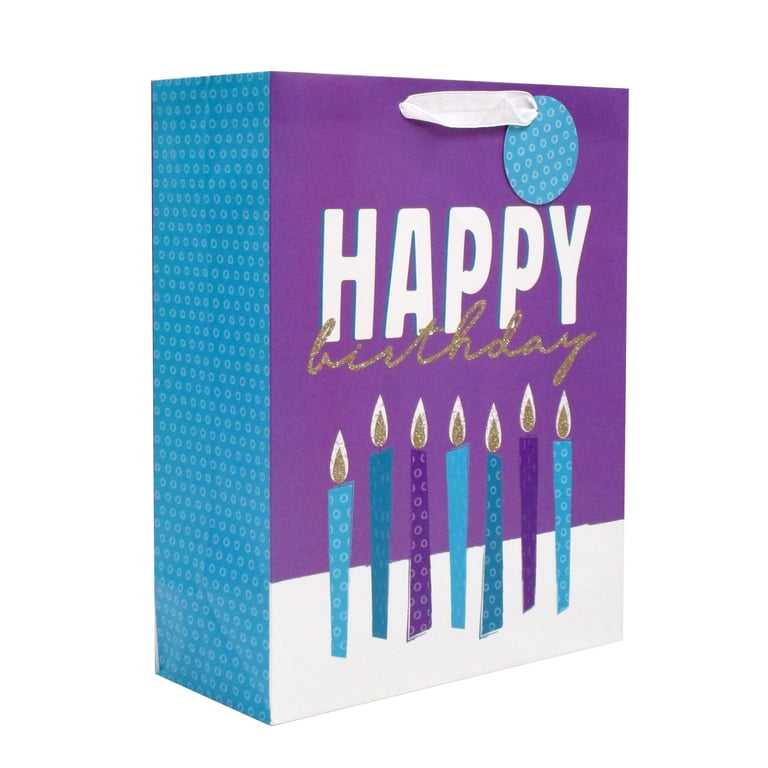 Multicolor Happy Birthday Birthday Paper Gift Bag, 12