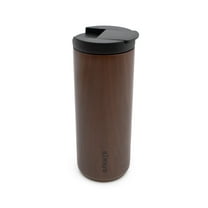 Stainless Steel Travel Tumbler, Faux Walnut Wood, 18 fl oz, Valentine's Day by Way To Celebrate