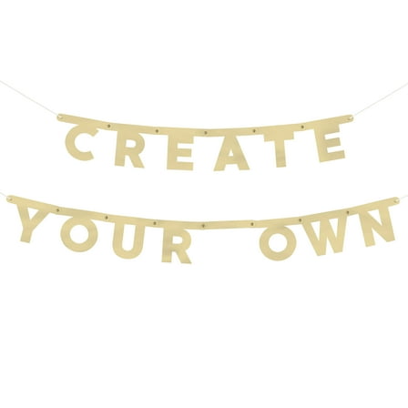 Gold Foil DIY Banner Kit, 129 Pieces, by Way To Celebrate