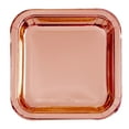 Way to Celebrate! Foil Solid Rose Gold Paper Dessert Plates, 7in, 10ct
