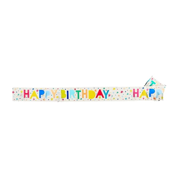 Multicolor Bright Star Happy Birthday Fringe Party Banner, 12', by Way To Celebrate