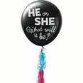 thumbnail image 1 of Way to Celebrate! Gender Reveal Black Balloon Kit, 1 of 2