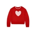 thumbnail image 1 of Way to Celebrate Girl's Valentine's Day Crewneck Sweater, Sizes 4-18, 1 of 6