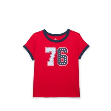 Way to Celebrate! Girls Americana 76 Tee, Sizes 4-18