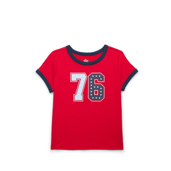 Way to Celebrate! Girls Americana 76 Tee, Sizes 4-18
