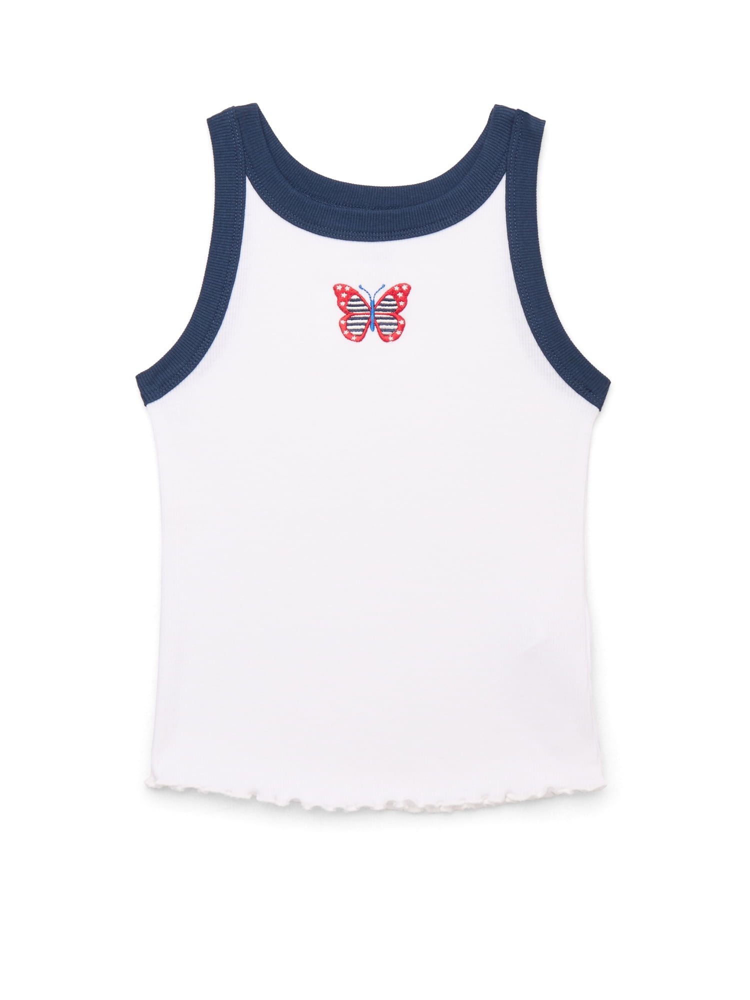 Way to Celebrate! Girls Americana Butterfly Tank Top, Sizes 4-18