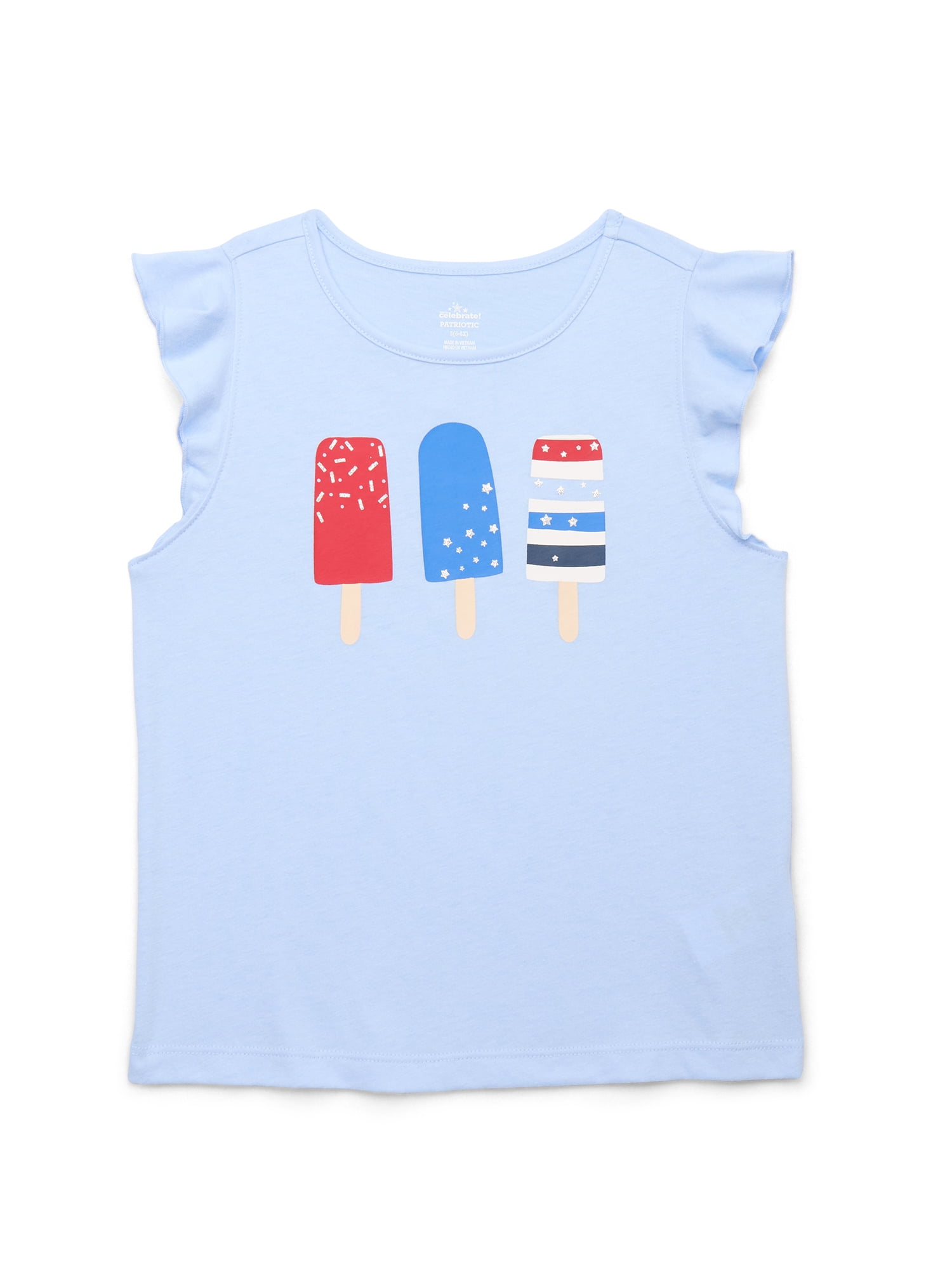 Way to Celebrate! Girls Americana Popsicle Tank Top, Sizes 4-18