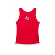 Way to Celebrate! Girls Americana Star Tank Top, Sizes 4-18