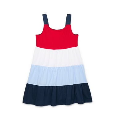 Way to Celebrate Girls Americana Tiered Dress, Sizes 4-22