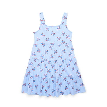 Way to Celebrate Girls Americana Tiered Dress, Sizes 4-28