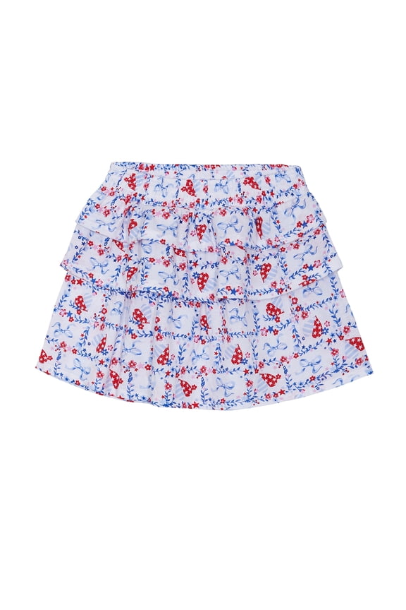 Girls Americana Tiered Skirt, Sizes 4-18