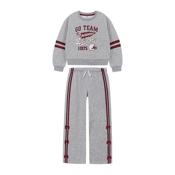 Way to Celebrate Girls Fleece Top and Pant, Sizes 4-18