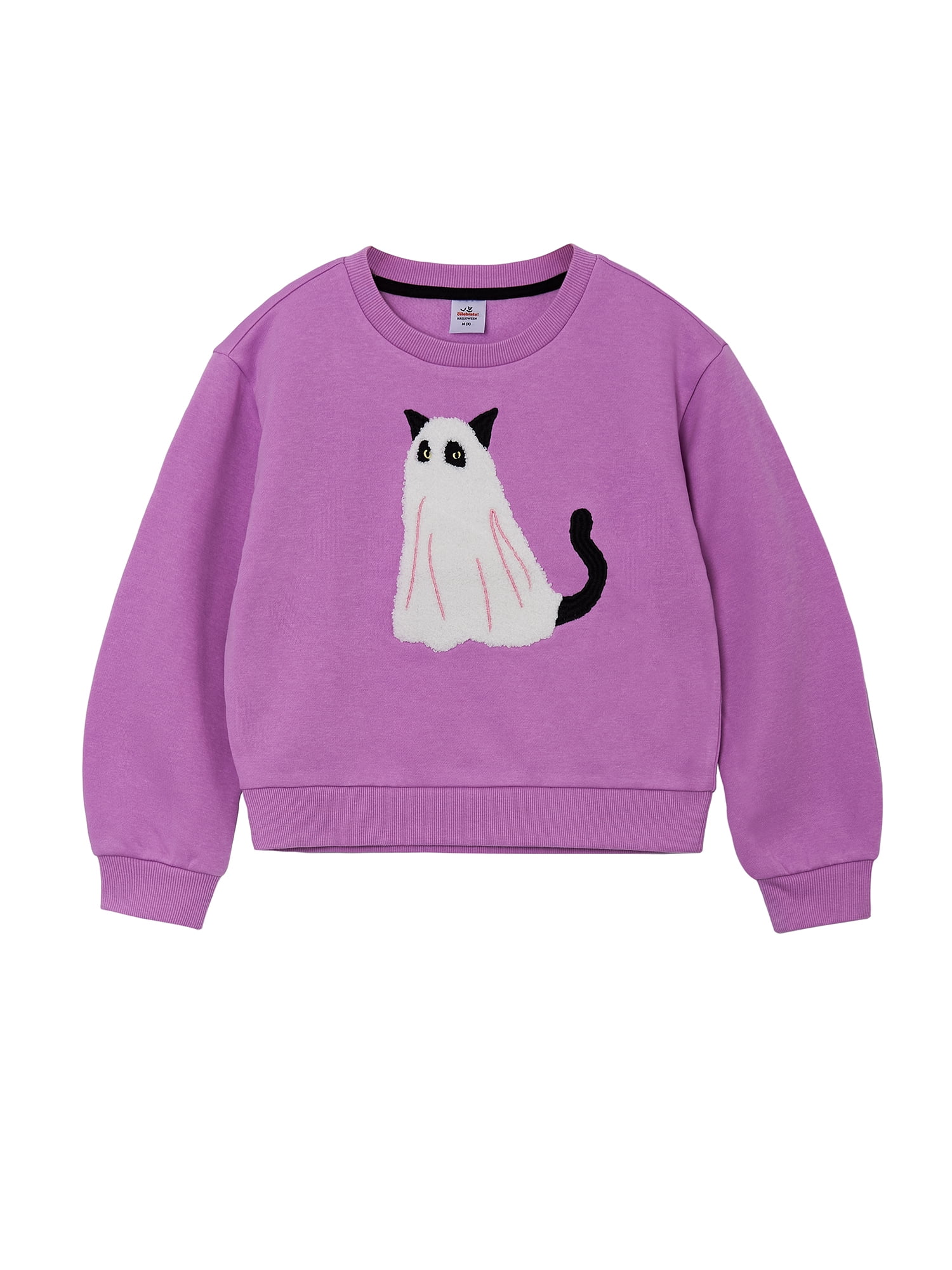 Way to Celebrate Girls Halloween Fleece Sweatshirt, Sizes 4-18
