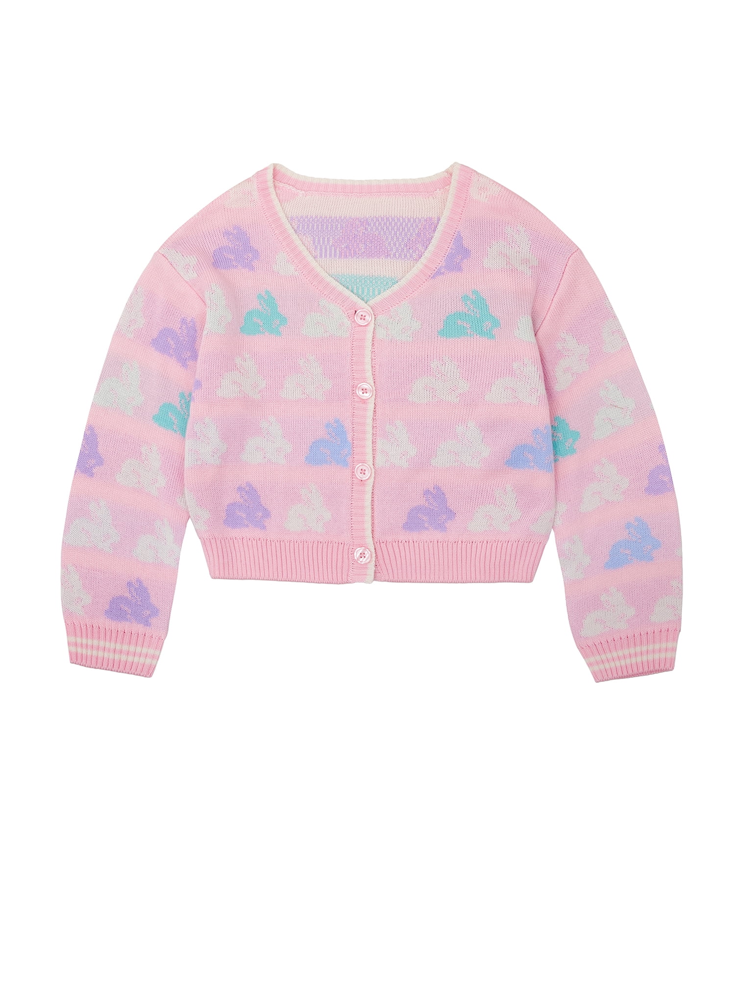 Way to Celebrate Girls Long Sleeve Easter Cardigan, Sizes 4-18