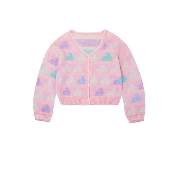 Way to Celebrate Girls Long Sleeve Easter Cardigan, Sizes 4-18