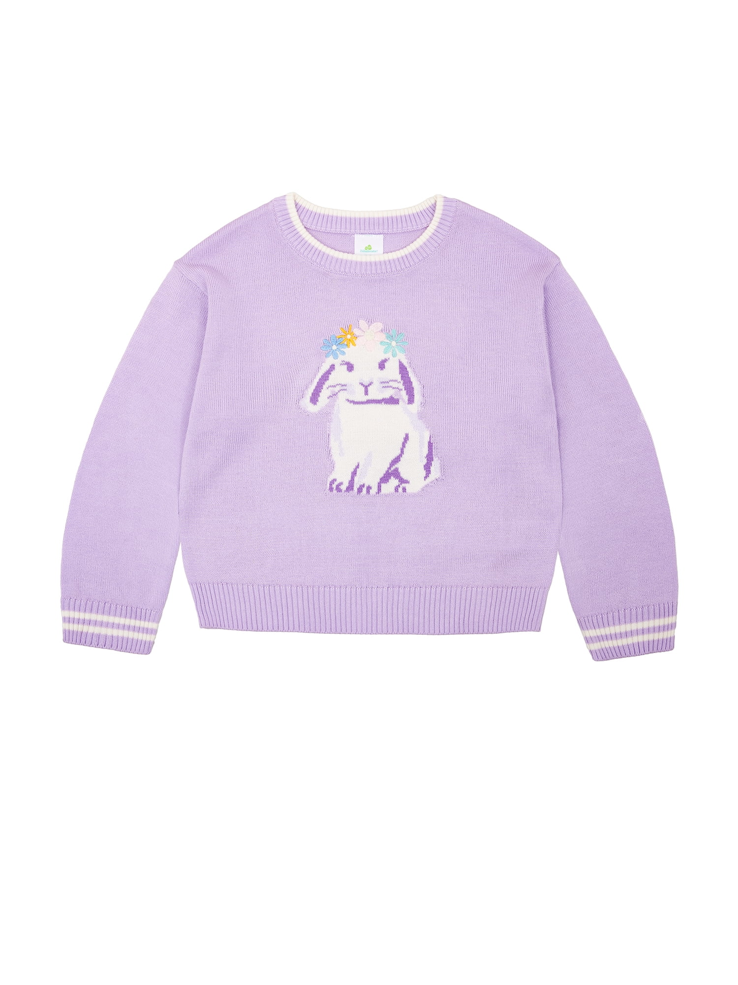 Way to Celebrate Girls Long Sleeve Easter Sweater, Sizes 4-18