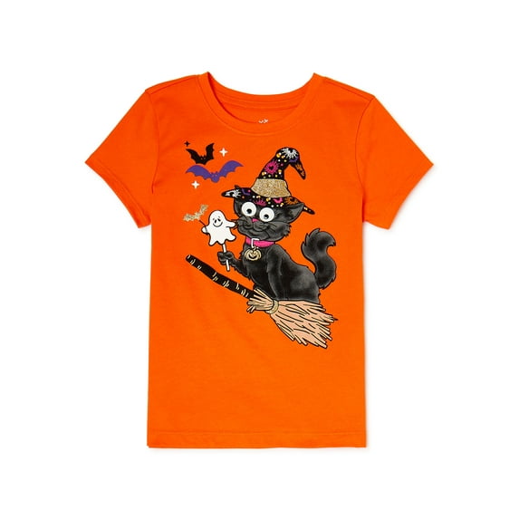 Way to Celebrate Girls Short Sleeve Graphic T-Shirt, Sizes 4-18