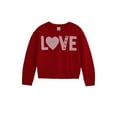 thumbnail image 1 of Way to Celebrate Girls Valentine's Day Sweater, Sizes 4-18, 1 of 5