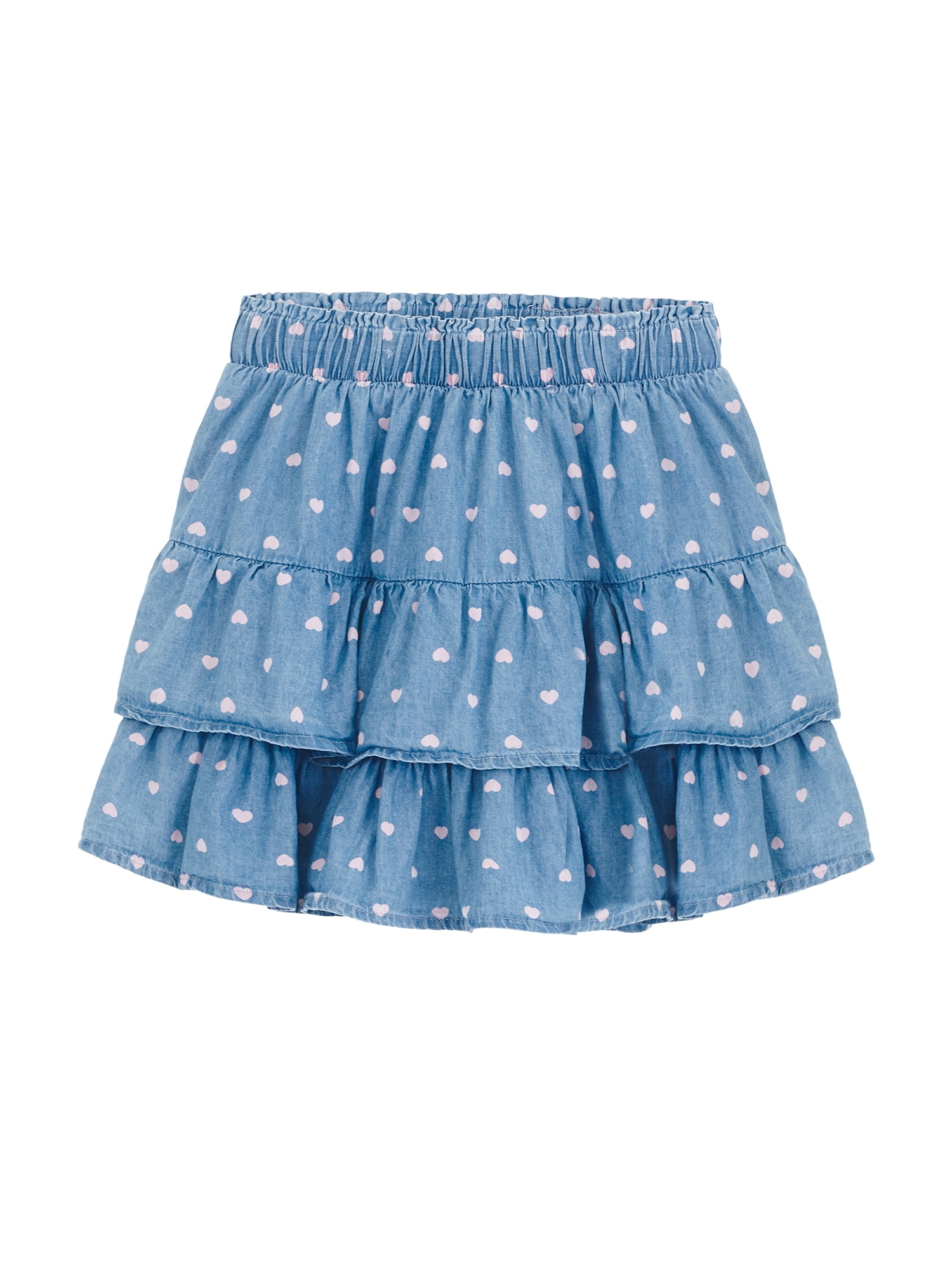 Way to Celebrate Girls' Valentine's Day Tiered Skirt, Sizes 4-18 & Plus